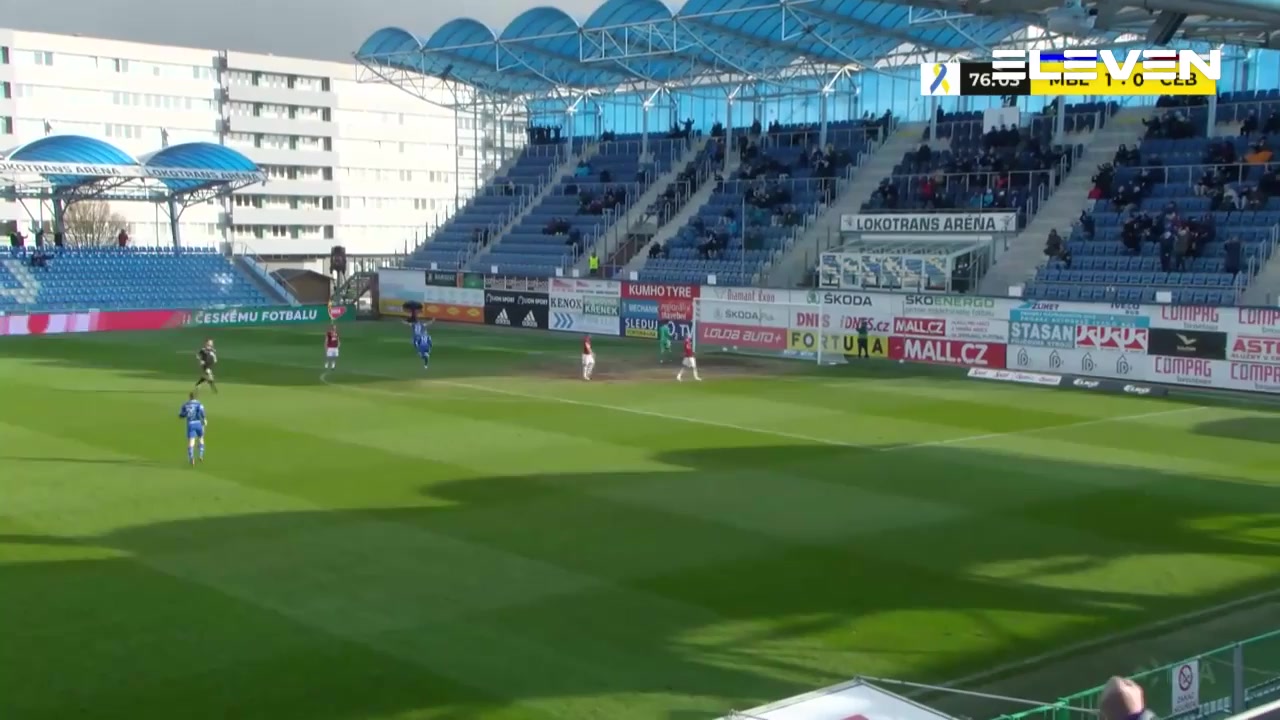 CZE D1 Mlada Boleslav Vs Dynamo Ceske Budejovice David Doudera Goal in 76 min, Score 2:0