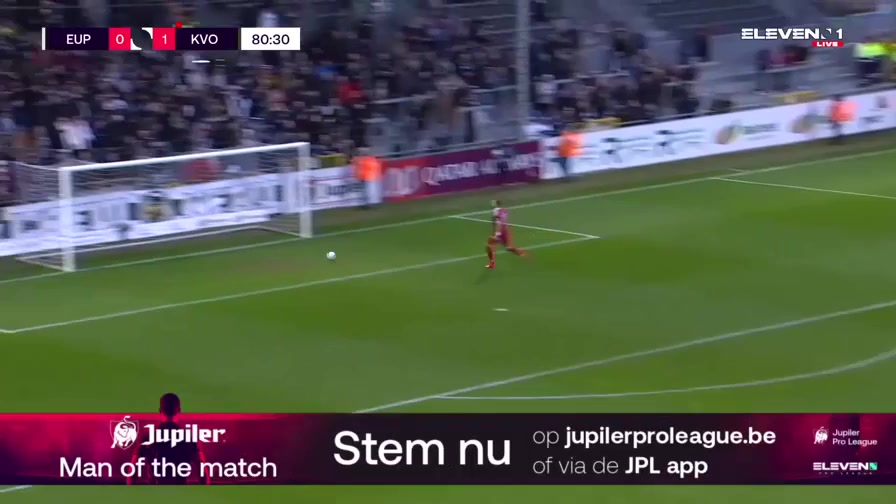 BEL D1 KAS Eupen Vs Oostende 80 phút Vào, ghi bàn 0:2