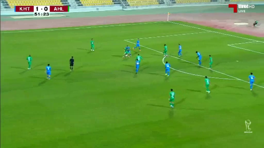 QAT QC Al-Khuraitiat Vs Al-Ahli Doha  Goal in 53 min, Score 2:0