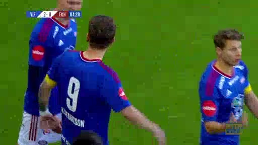 NOR D1 Valerenga Vs Haugesund 4 ทำประตู Vidar Orn Kjartansson ประตู, ทำคะแนน 2:0