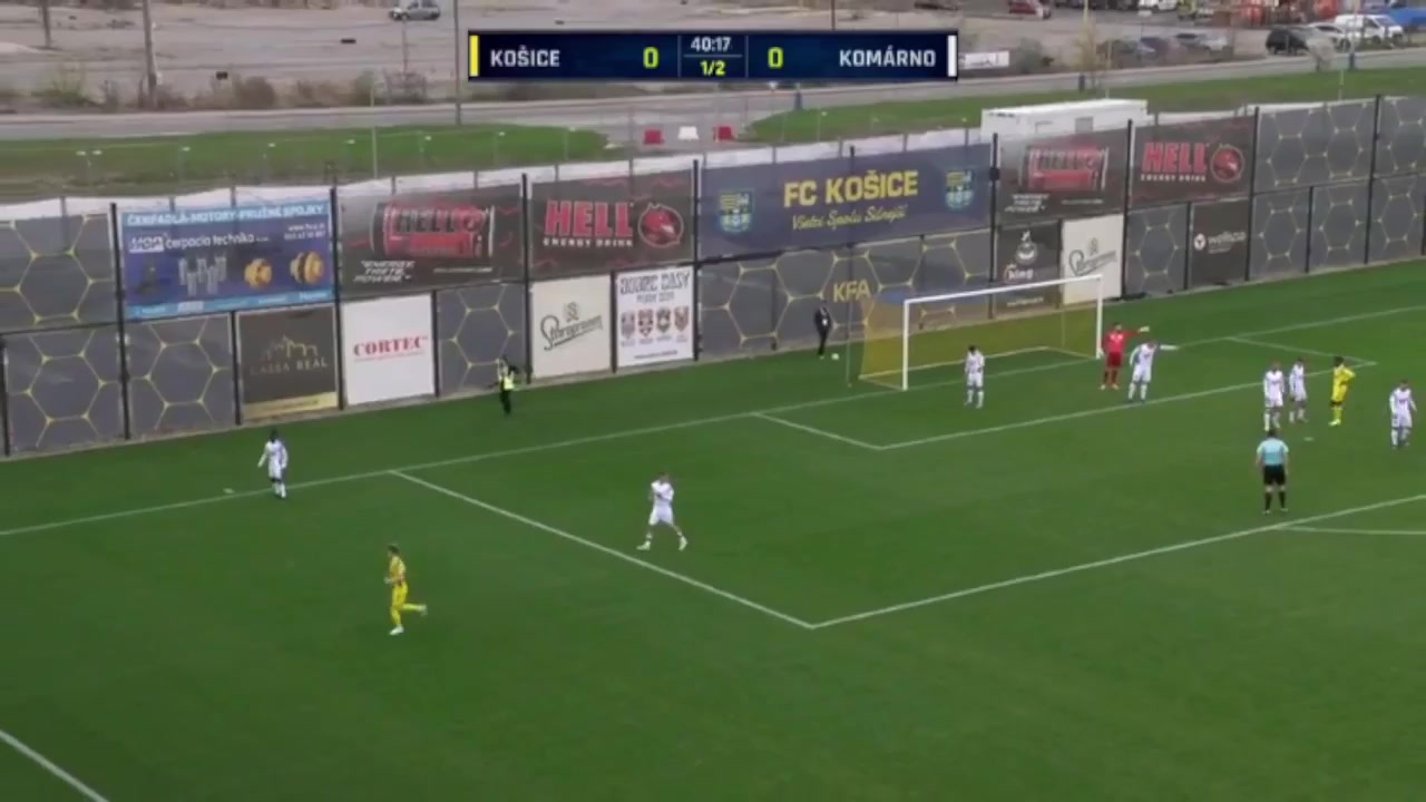 SVK D2 FK Kosice Vs KFC Komarno Bayemi Goal in 40 min, Score 0:1