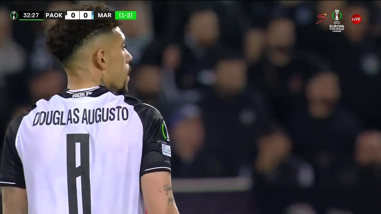 UEFA ECL PAOK Saloniki Vs Marseille 33 phút Vào, ghi bàn 0:1