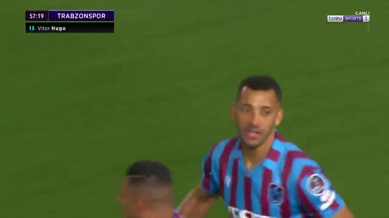 TUR D1 Trabzonspor Vs Karagumruk Vitor Hugo Franchescoli de Souza Goal in 59 min, Score 1:1