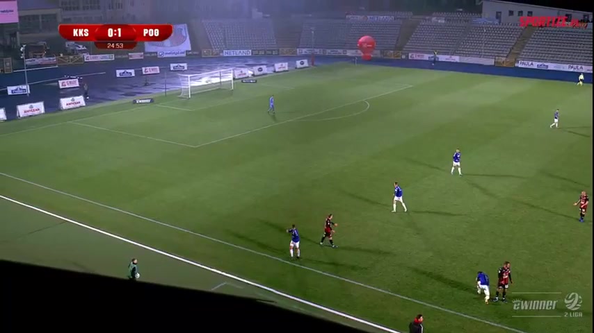 POL D2 KP Calisia Kalisz Vs Pogon Siedlce Gordillo Goal in 26 min, Score 1:1