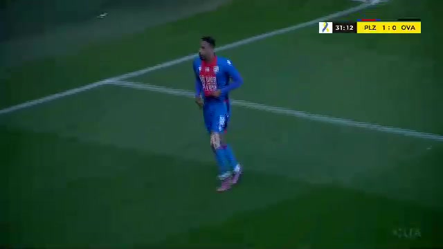 CZE D1 FC Viktoria Plzen Vs Banik Ostrava John Mosquera Goal in 31 min, Score 1:0