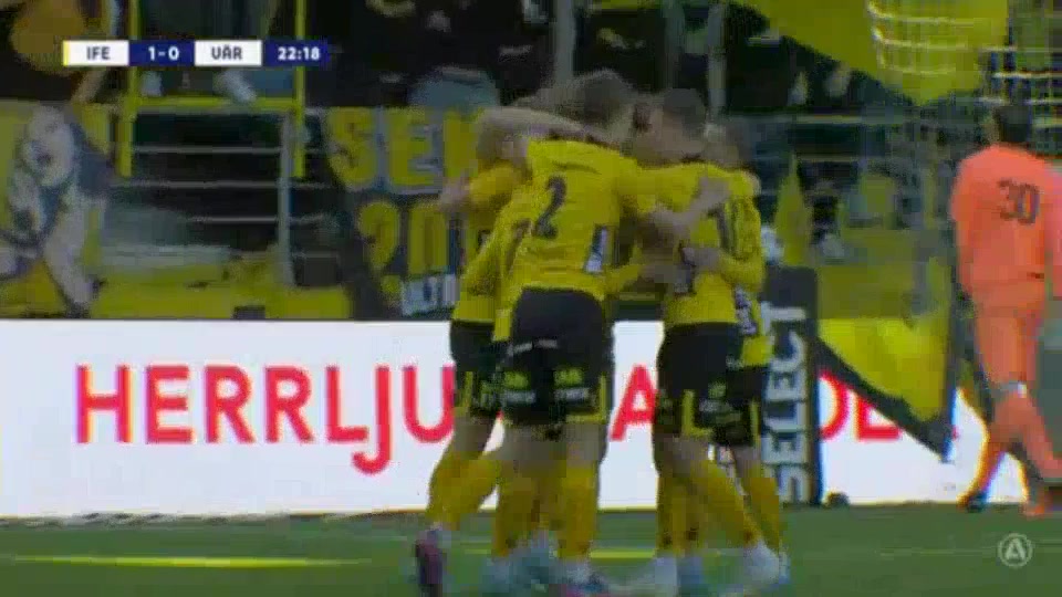 SWE D1 Elfsborg Vs IFK Varnamo Noah Soderberg Goal in 22 min, Score 1:0