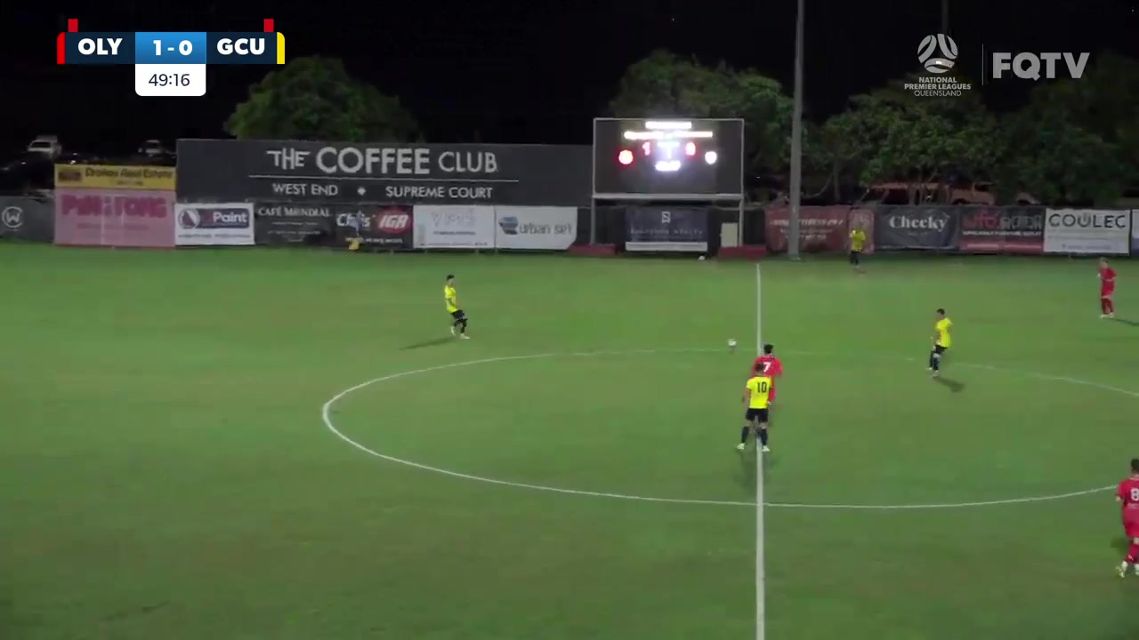 AUS QSL Brisbane Olympic United FC Vs Gold Coast United  Goal in 51 min, Score 2:0