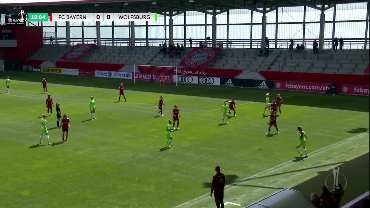 GERWC Bayern Munchen (w) Vs VfL Wolfsburg (w) Popp A. Goal in 18 min, Score 0:1