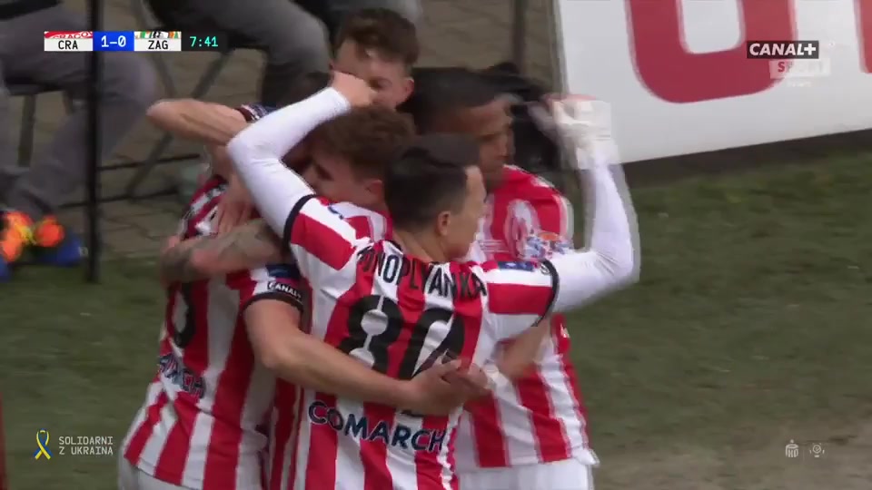 6 Cracovia Krakow Vs Zaglebie Lubin 7 skor gol Kamil Pestka, skor 1:0