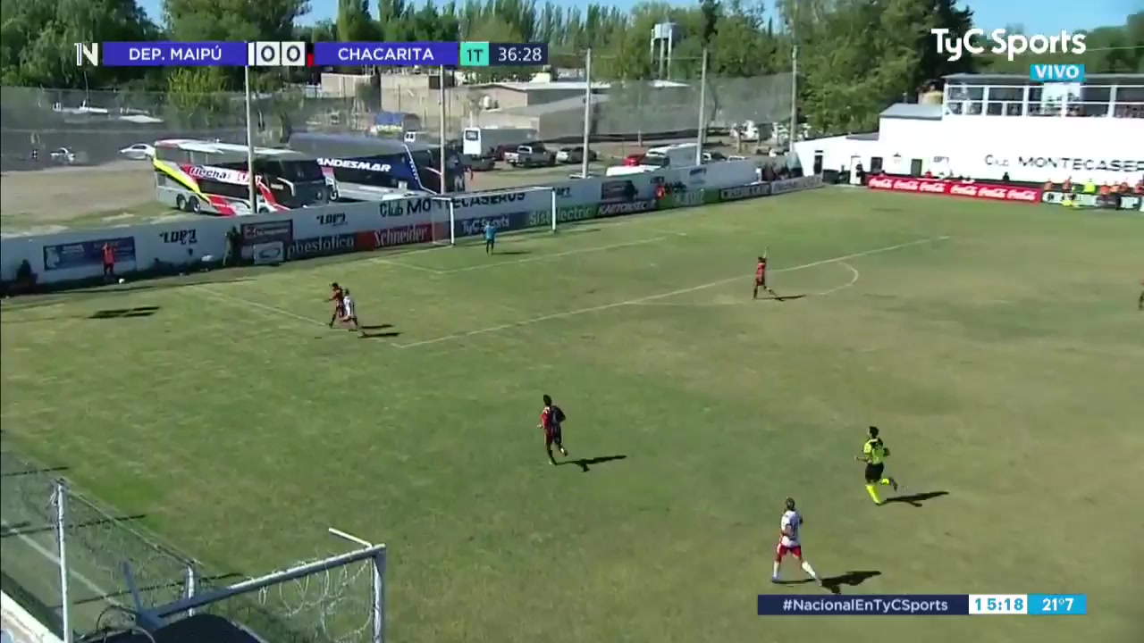 ARG D2 Deportivo Maipu Vs Chacarita juniors 37 ทำประตู Lucas Nicolas Faggioli ประตู, ทำคะแนน 1:0