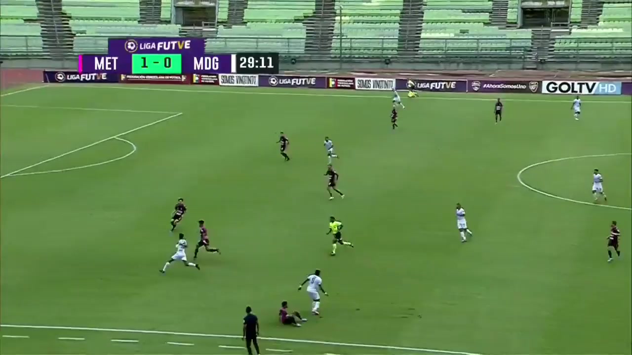 VEN D1 Metropolitanos FC Vs Mineros de Guayana  Goal in 29 min, Score 2:0