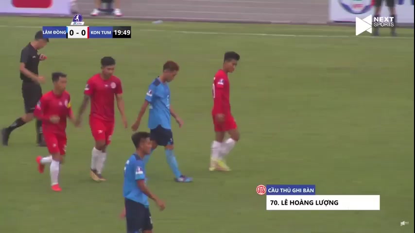 VIE L2 Lam Dong Vs Kon Tum  Goal in 19 min, Score 0:1