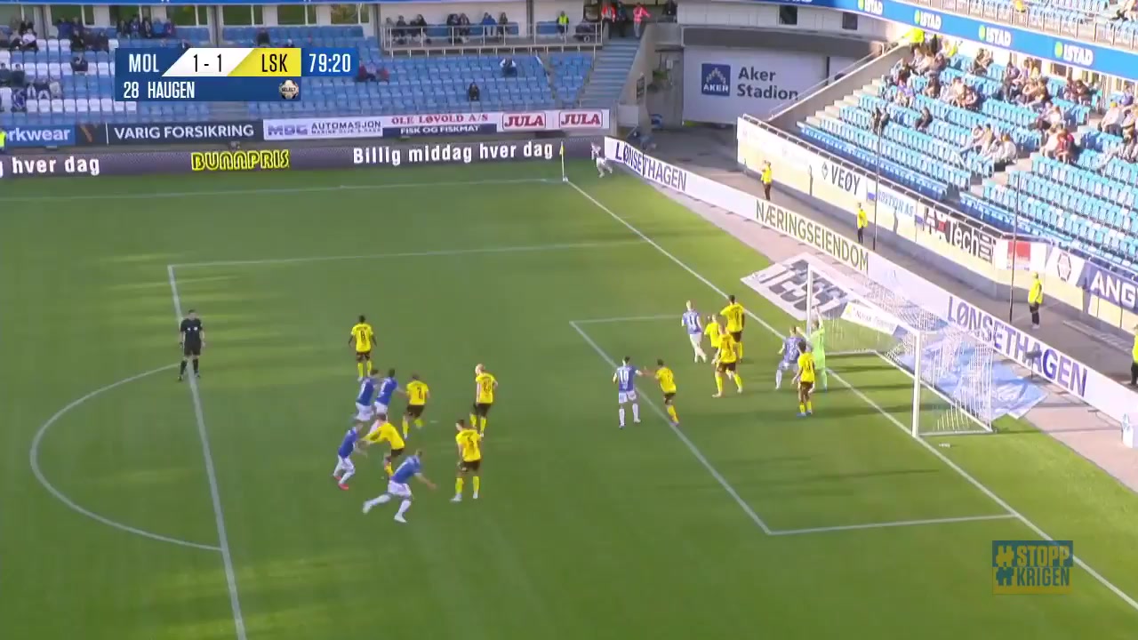 NOR D1 Molde Vs Lillestrom 79 ทำประตู  ประตู, ทำคะแนน 1:1