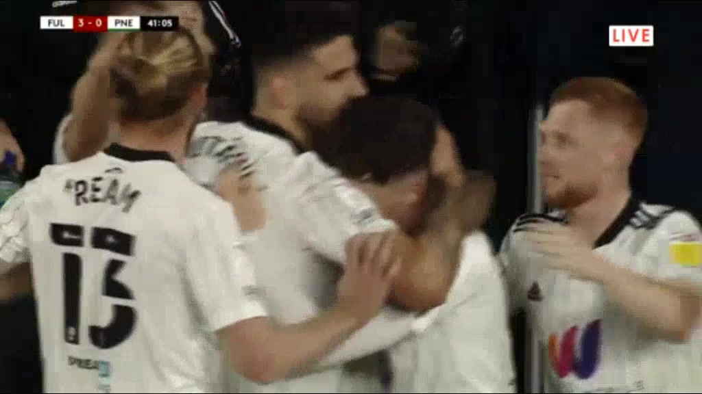 ENG LCH Fulham Vs Preston North End Aleksandar Mitrovic Goal in 41 min, Score 3:0