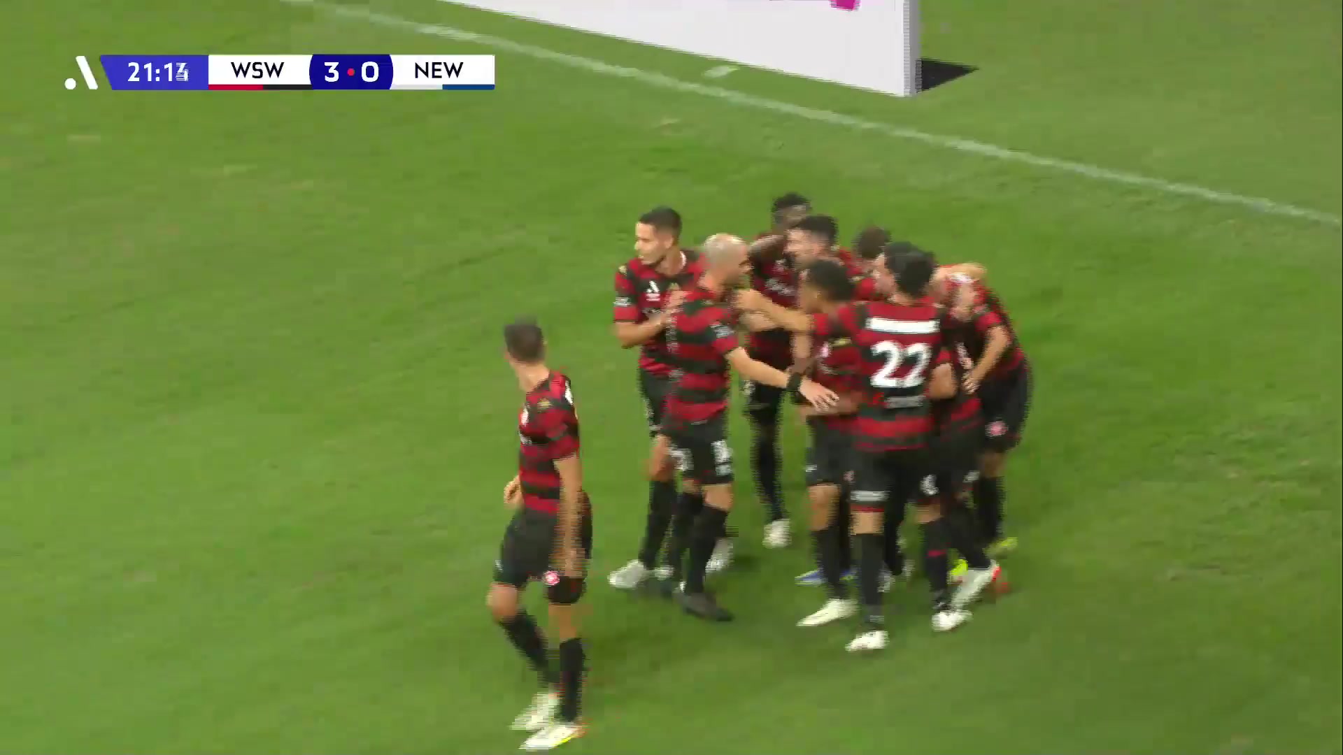 AUS D1 Western Sydney Vs Newcastle Jets 20 phút Ramy NajjarineVào, ghi bàn 3:0