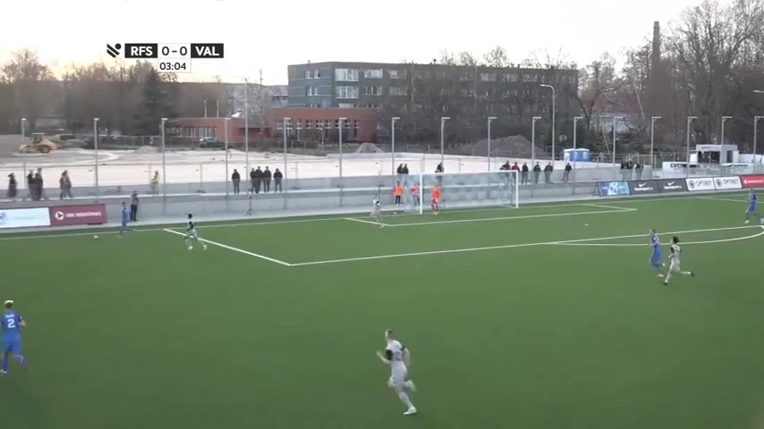 LAT D1 Rigas Futbola skola Vs FK Valmiera Yokota Goal in 3 min, Score 0:1