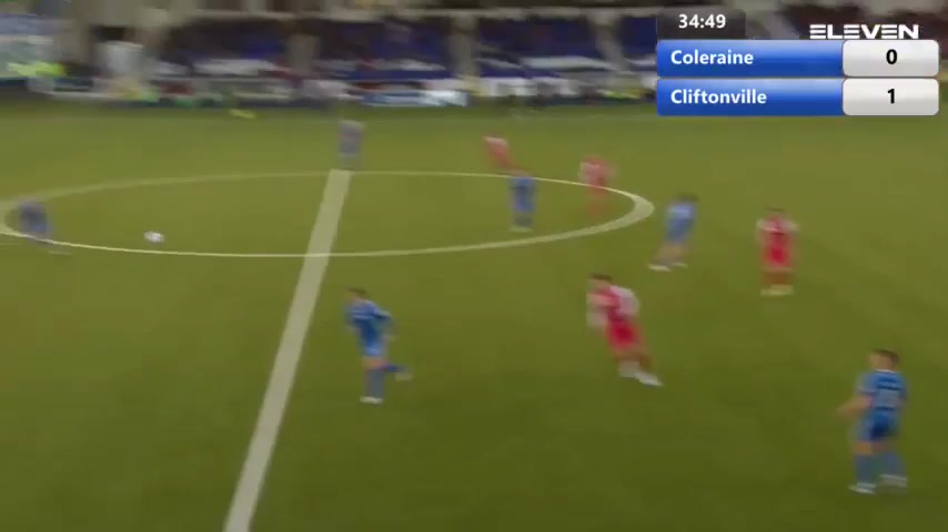 NIR D1 Coleraine Vs Cliftonville Joe Gormley Goal in 35 min, Score 0:2