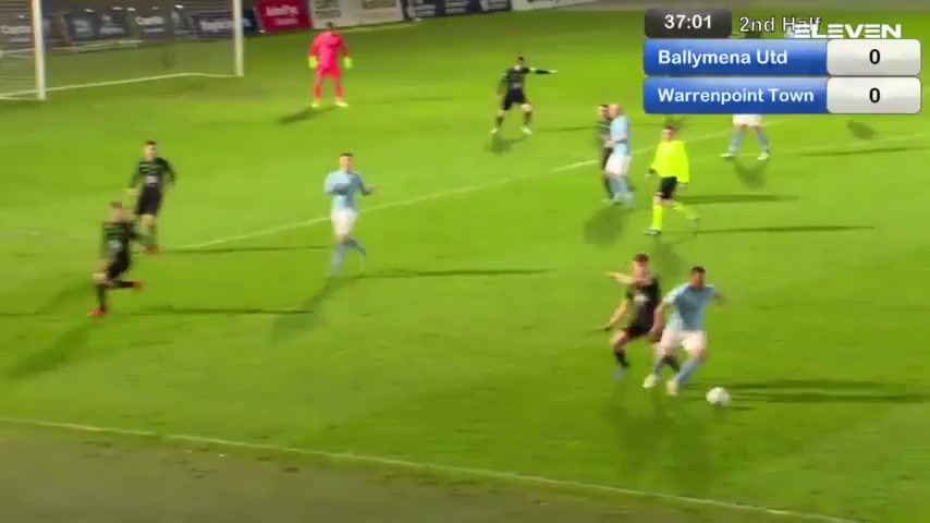 NIR D1 Ballymena United Vs Warrenpoint Town  Goal in 84 min, Score 0:1