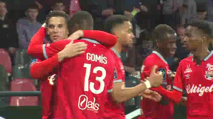 FRA D2 Guingamp Vs Pau FC Maxime Barthelme Goal in 59 min, Score 3:0