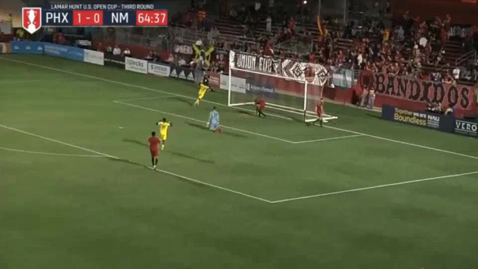 USA CUP Phoenix Rising FC Vs New Mexico United Neco Brett Goal in 64 min, Score 1:1