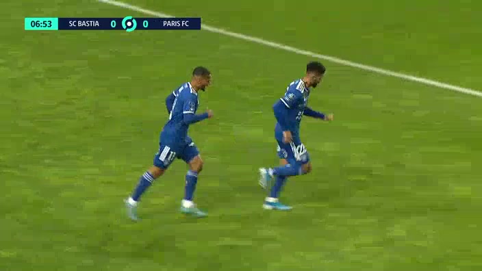 FRA D2 Bastia Vs Paris FC  Goal in 6 min, Score 1:0