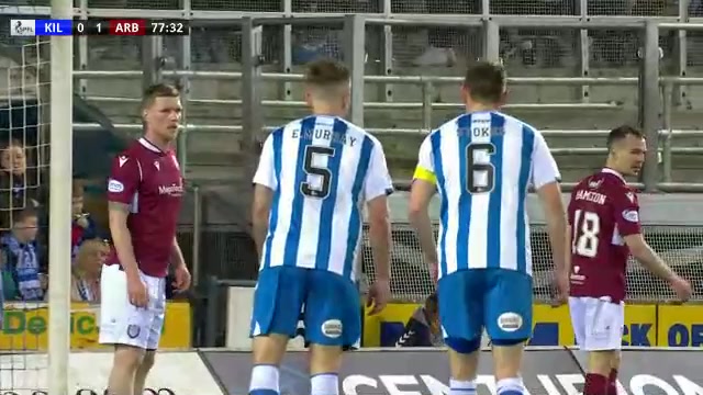 SCO CH Kilmarnock Vs Arbroath Ash Taylor Goal in 79 min, Score 1:1