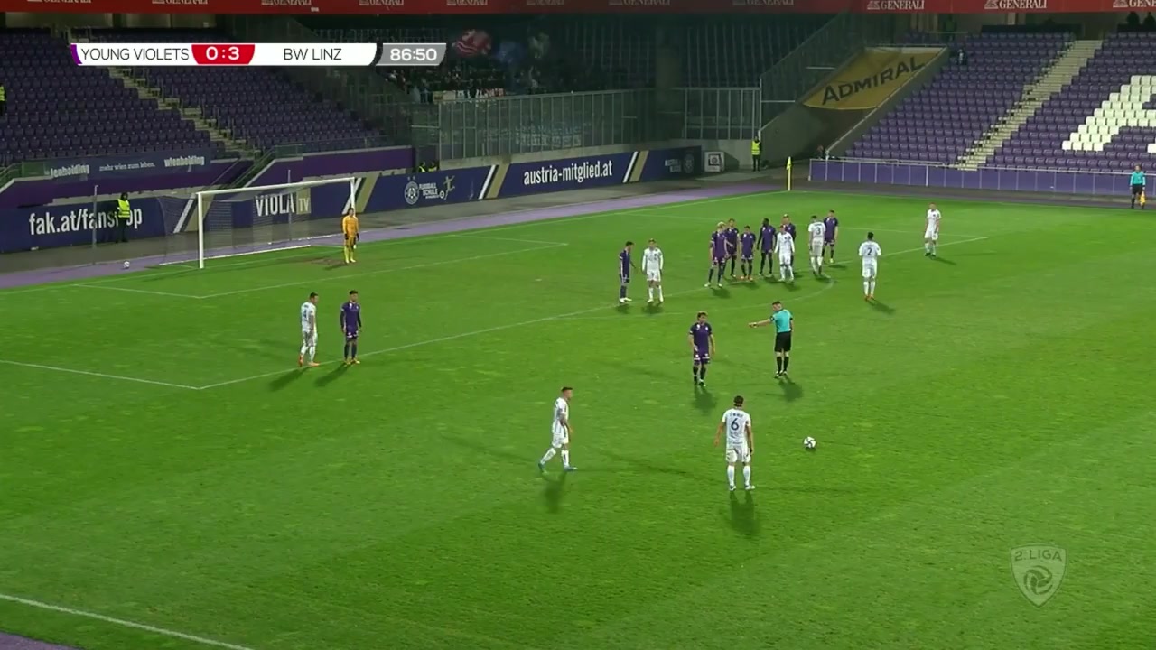 AUT D2 Austria Wien (Youth) Vs FC Blau Weiss Linz Danilo Mitrovic Goal in 89 min, Score 1:3