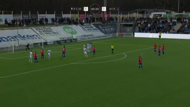 DEN D1 Helsingor Vs Hvidovre IF Christoffer Boateng Goal in 62 min, Score 1:2