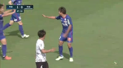 日职乙 甲府风林 Vs 町田泽维亚 67分須貝 英大进球,比分1:0