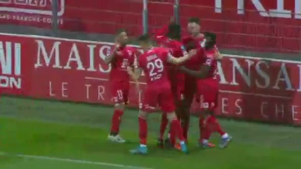 FRA D2 Dijon Vs Guingamp Aurelien Scheidler Goal in 1 min, Score 1:0