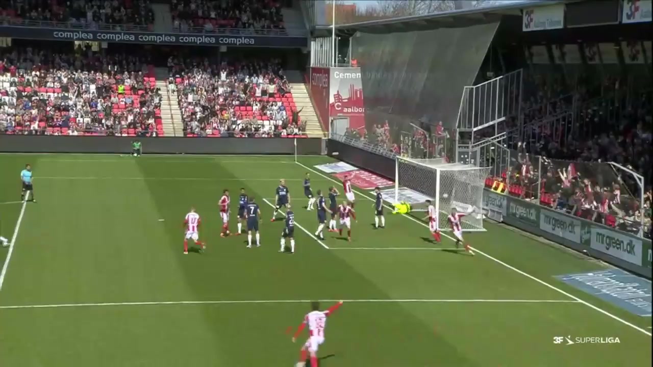 DEN SASL Aalborg Vs Silkeborg Rasmus Thelander Goal in 7 min, Score 1:1