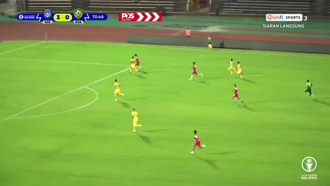 MAS SL Sabah Vs Kedah  Goal in 71 min, Score 4:0