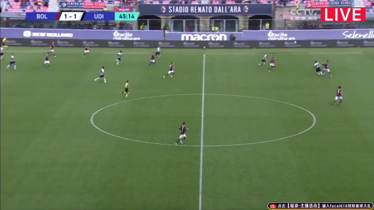 Serie A Bologna Vs Udinese 46 phút Vào, ghi bàn 1:2