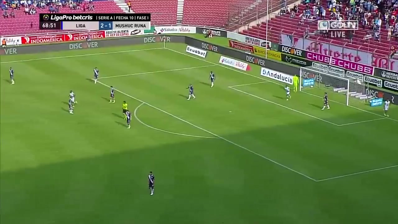 ECU D1 Liga Dep. Universitaria Quito Vs Mushuc Runa  Goal in 70 min, Score 2:1