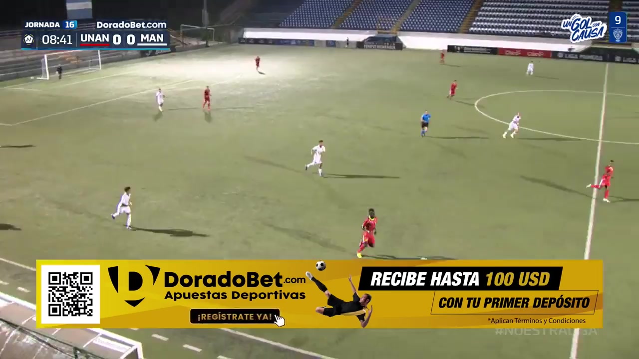 NIC D1 UNAN Managua Vs Managua FC José Martínez Goal in 9 min, Score 0:1