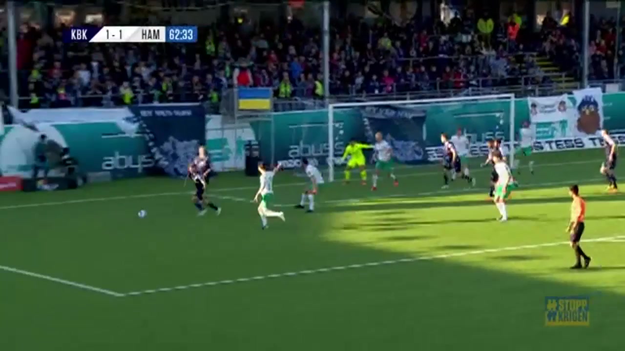 NOR D1 Kristiansund BK Vs Ham-Kam  Goal in 64 min, Score 2:1