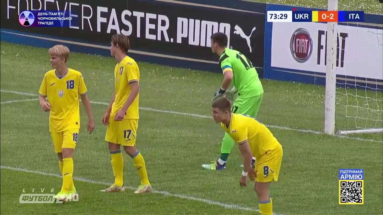 UEFA U17 Ukraine U17 Vs Italy U17 Lipani Goal in 75 min, Score 0:3