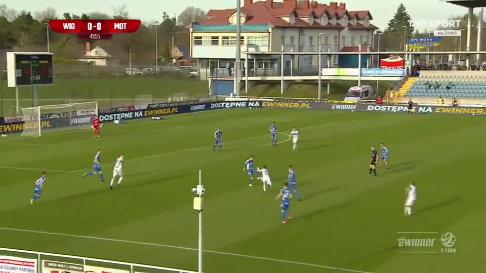 POL D2 Wigry Suwalki Vs Motor Lublin Żebrakowski Goal in 42 min, Score 1:0