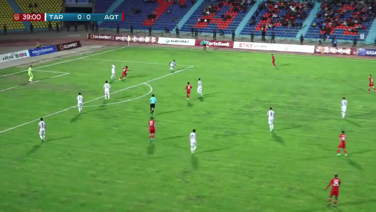 KAZ PR FK Taraz Vs FK Aktobe Lento Zhakyp Kozhamberdy Goal in 39 min, Score 1:0