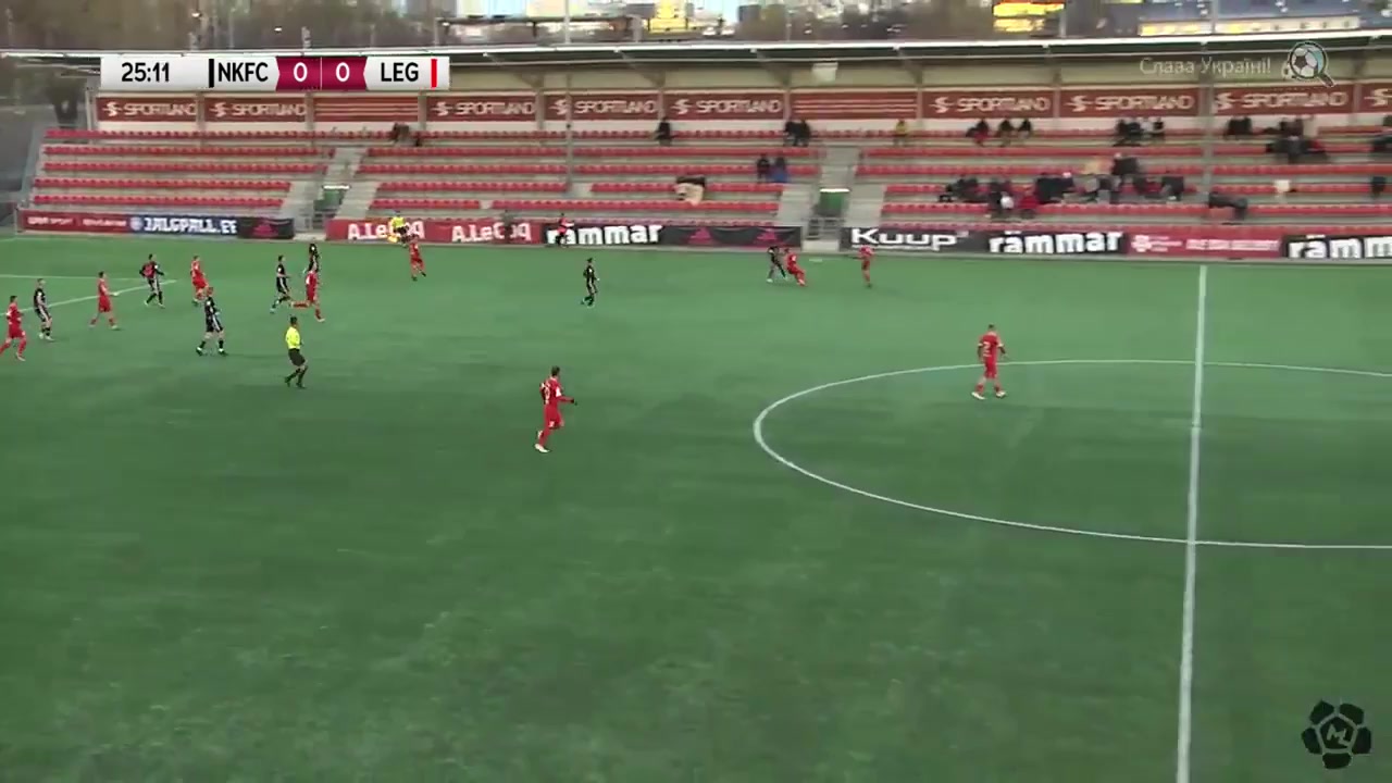 EST D1 Nomme JK Kalju Vs Tallinna JK Legion Alex Matthias Tamm Goal in 25 min, Score 1:0