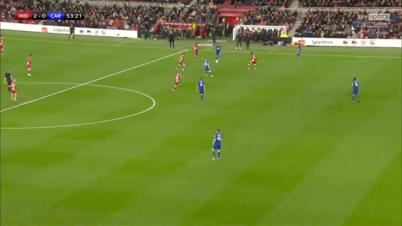 37 Middlesbrough Vs Cardiff City 54 skor gol Riley Mcgree, skor 2:0