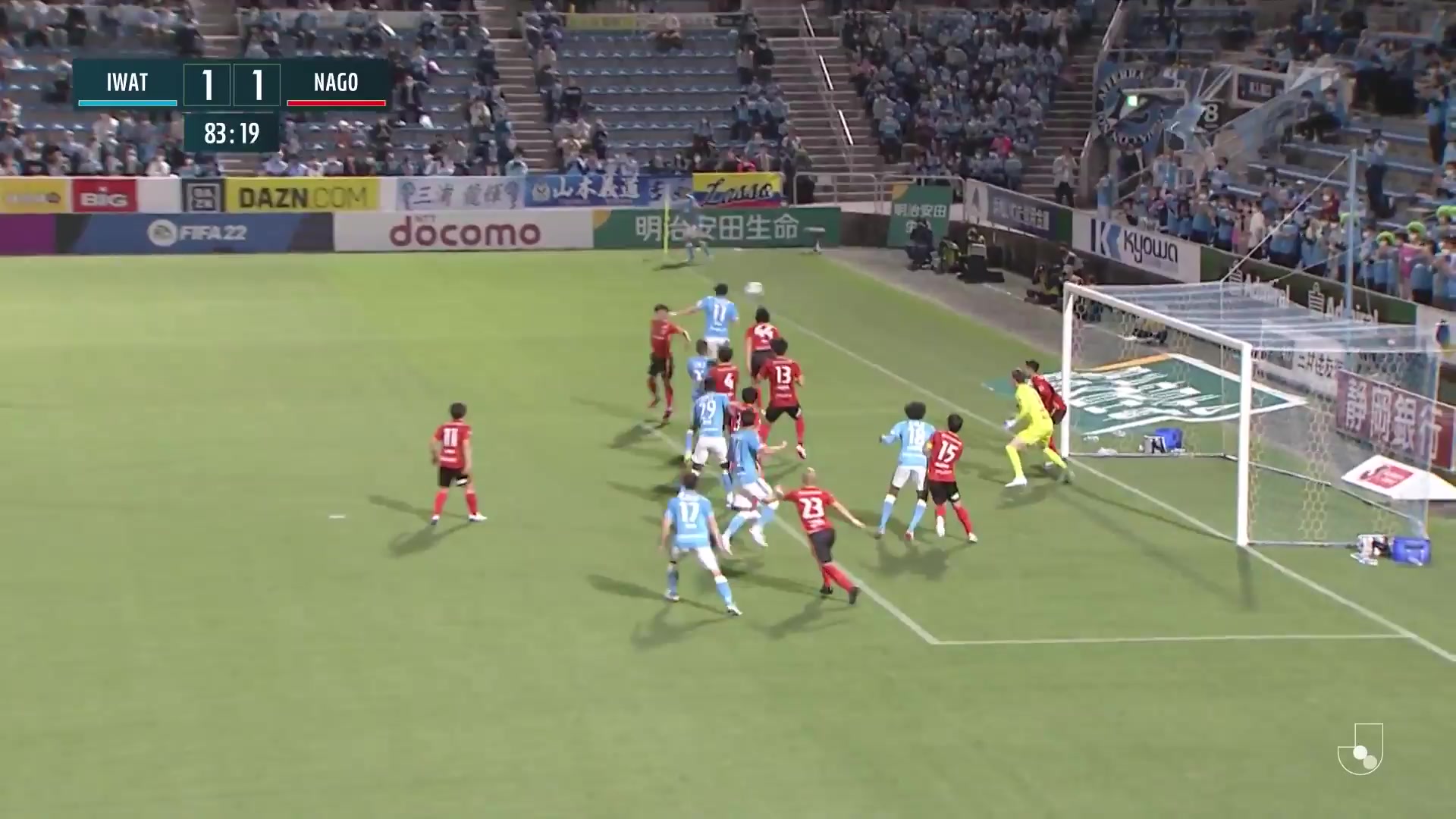 JPN D1 Jubilo Iwata Vs Nagoya Grampus  Goal in 83 min, Score 1:1