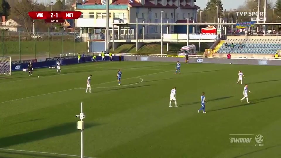 POL D2 Wigry Suwalki Vs Motor Lublin Ryczkowski Goal in 66 min, Score 2:2