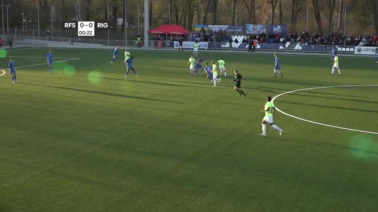 LAT D1 Rigas Futbola skola Vs Riga FC Ziga Lipuscek Goal in 1 min, Score 0:1