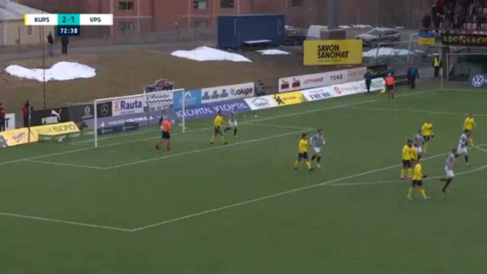 FIN D1 KuPs Vs Vaasa VPS Sebastian Strandvall Goal in 74 min, Score 2:1