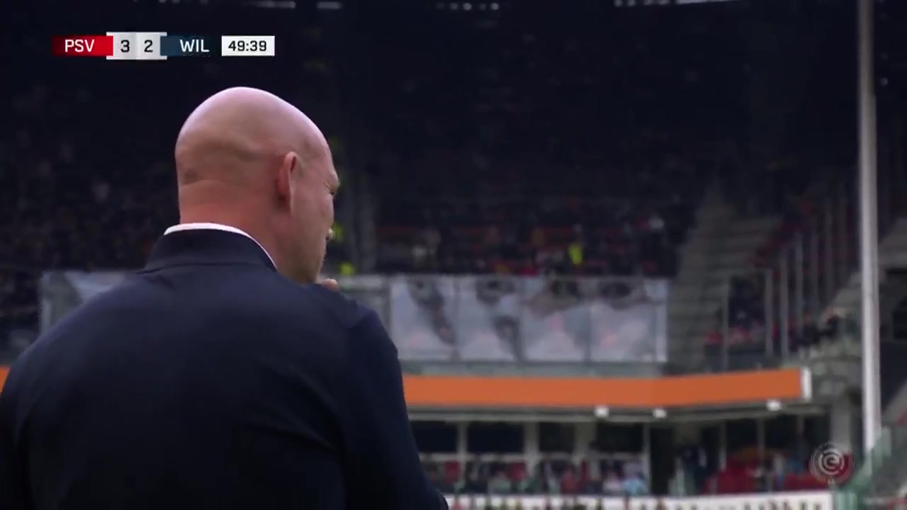 HOL D1 PSV Eindhoven Vs Willem II  Goal in 49 min, Score 3:2