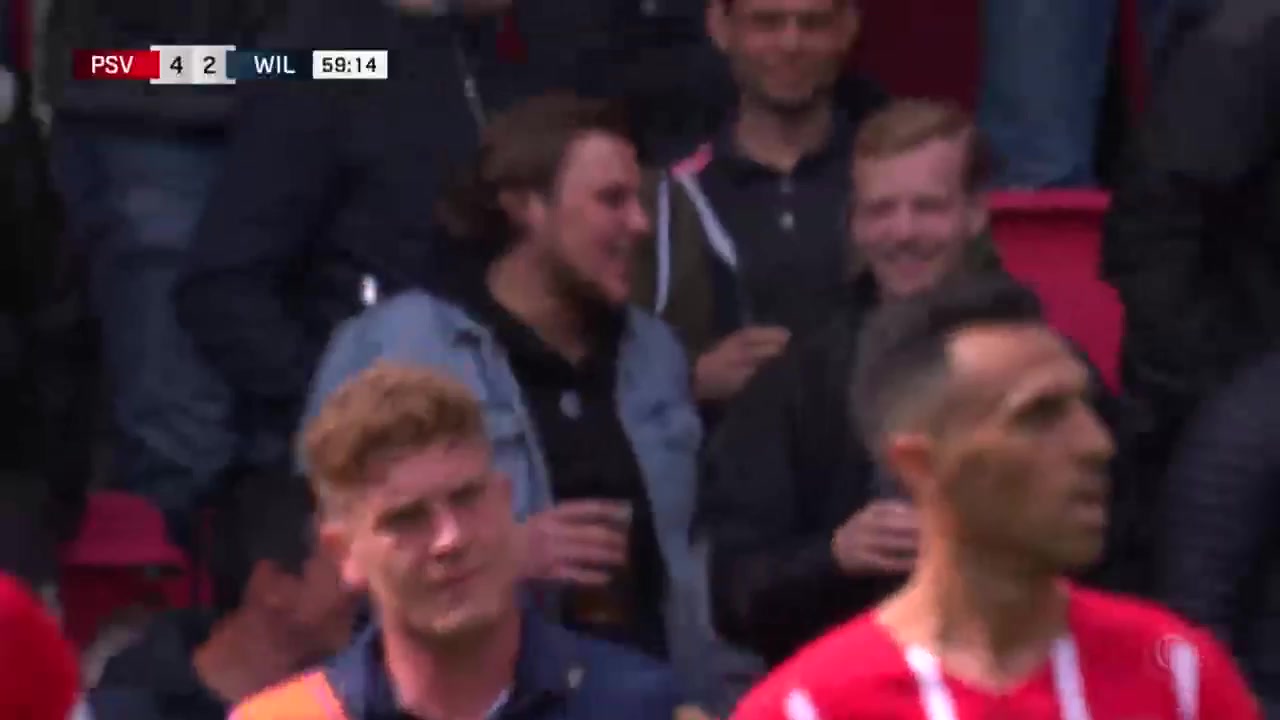 HOL D1 PSV Eindhoven Vs Willem II Wessel Dammers Goal in 59 min, Score 4:2