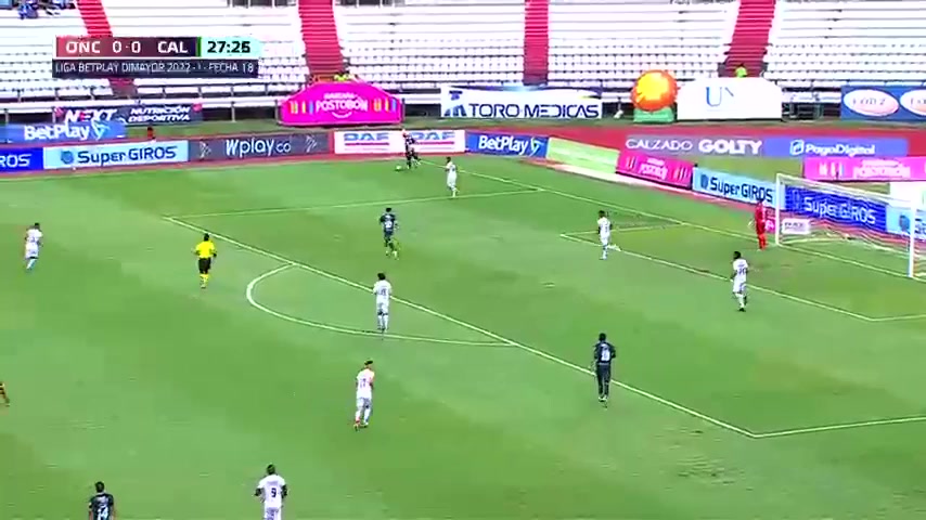 COL D1 Deportiva Once Caldas Vs Deportivo Cali Daniel Luna Goal in 27 min, Score 0:1