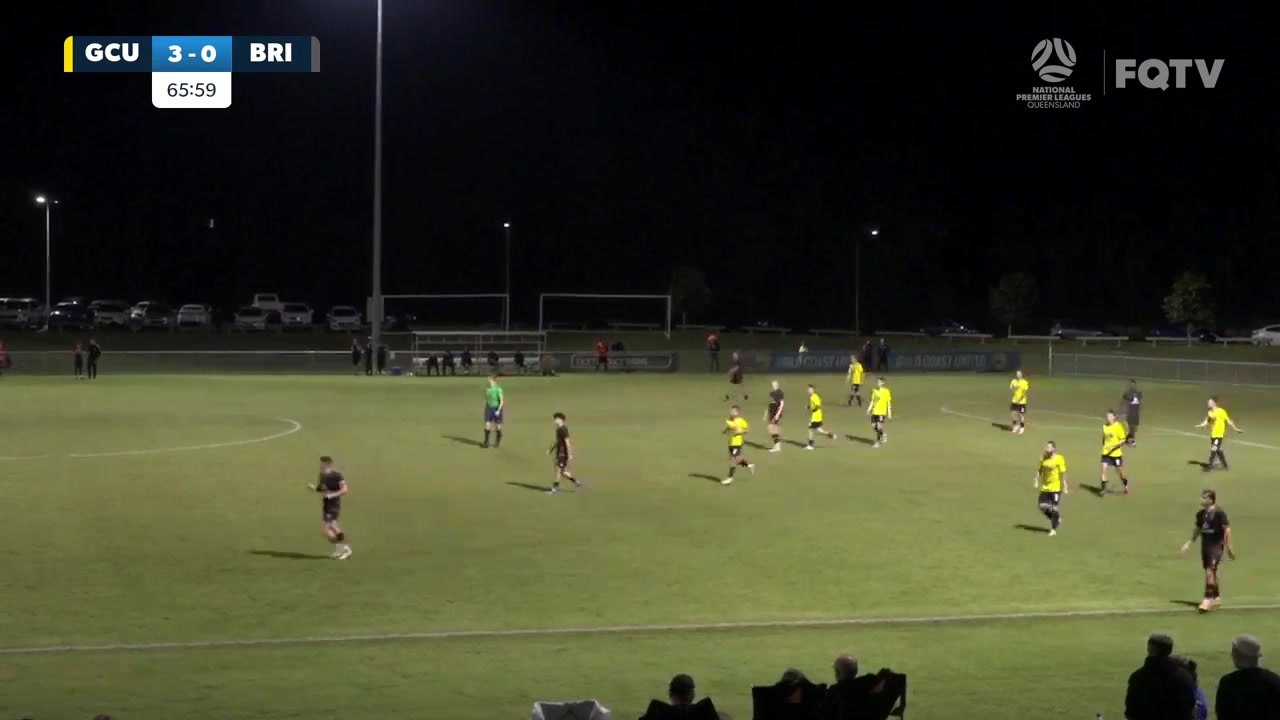 AUS QSL Gold Coast United Vs Brisbane Roar (Youth) Smeltz Goal in 66 min, Score 4:0