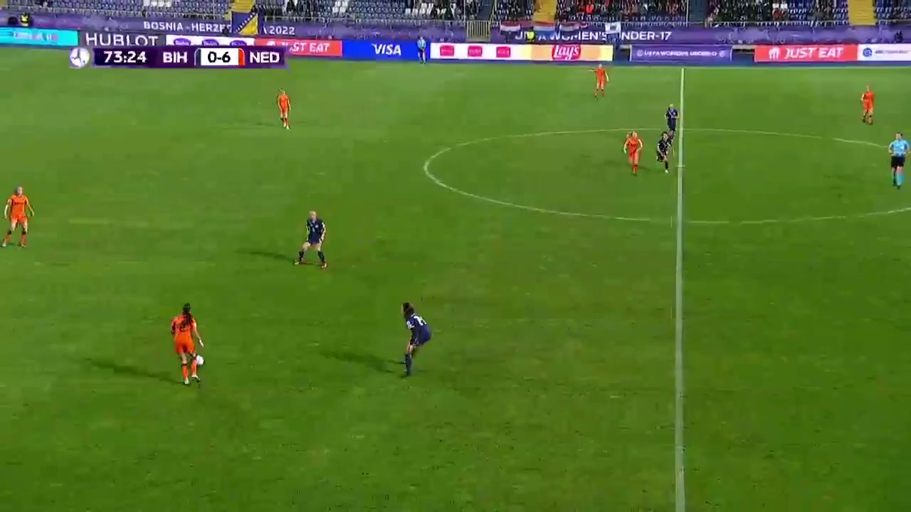 EU-WU17 Bosnia (w) U17 Vs Netherlands (w) U17 Kroese Goal in 74 min, Score 0:7